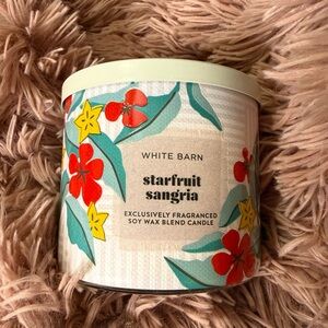 White Barn Starfruit Sangria Candle with Red and Green Design